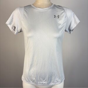 ❤️Under Armour Women's UA Iso-Chill Embossed T-Shirt | Gray White | S